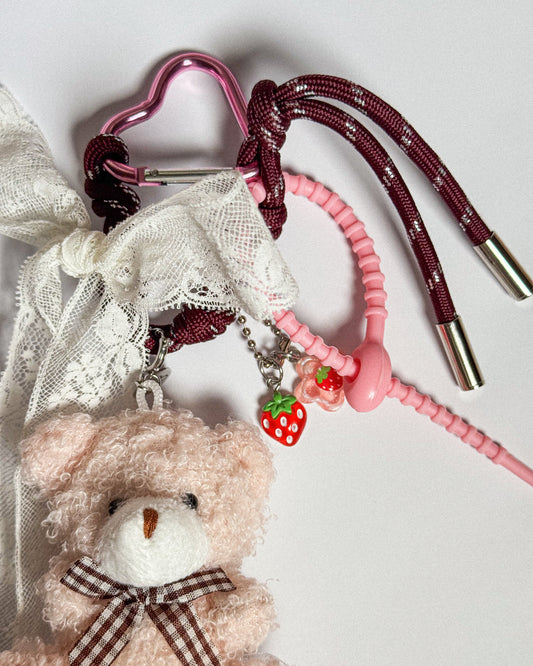 ♡ Bijou de sac ourson rose