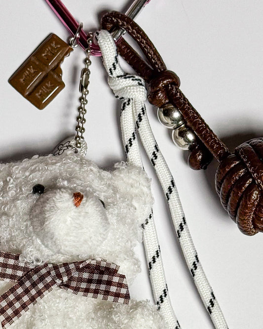 ♡ Bijou de sac ourson blanc