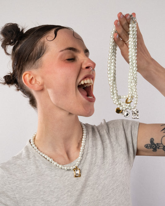 ♡ collier perles nacrées