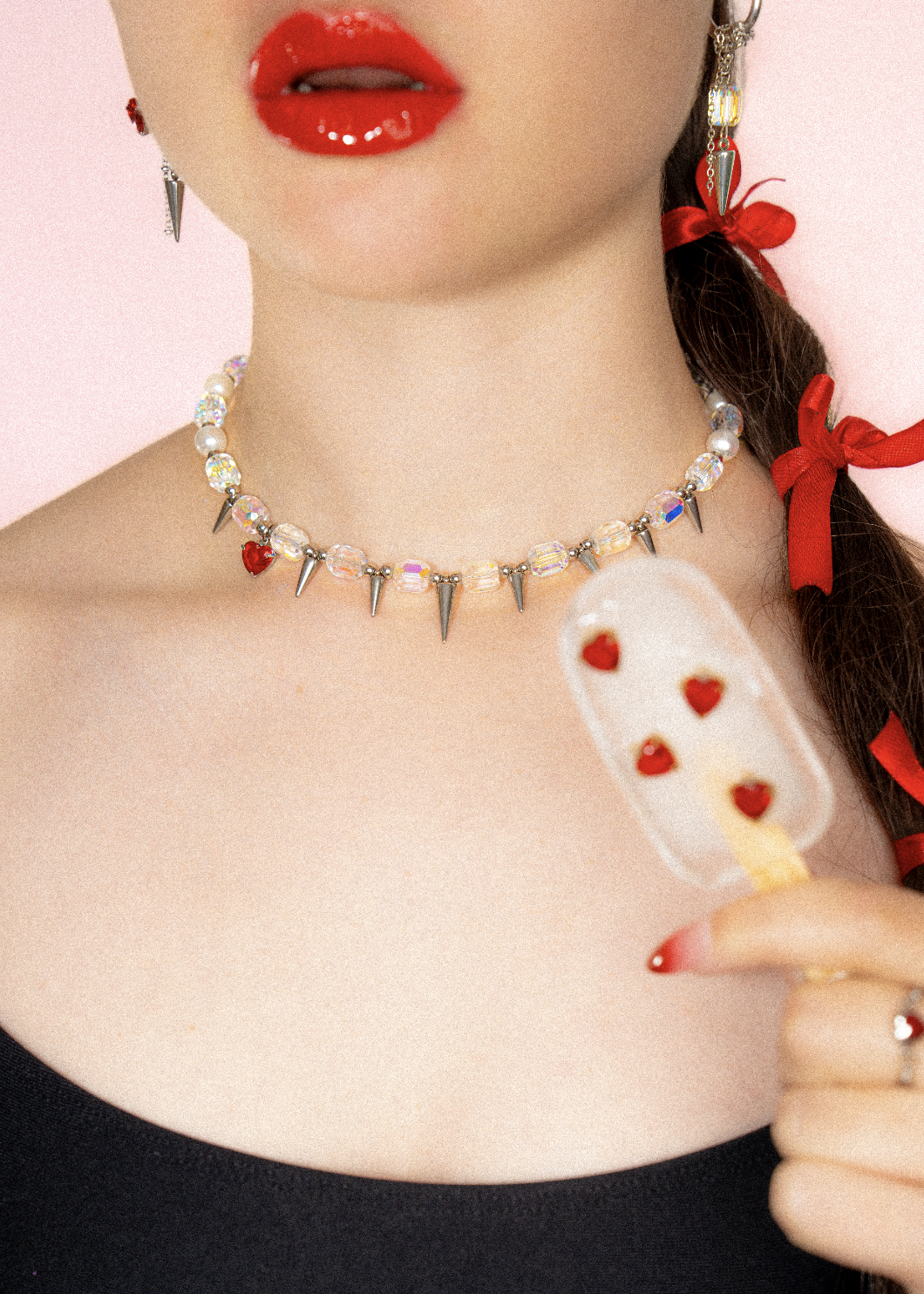 🎀 Collier spiky love
