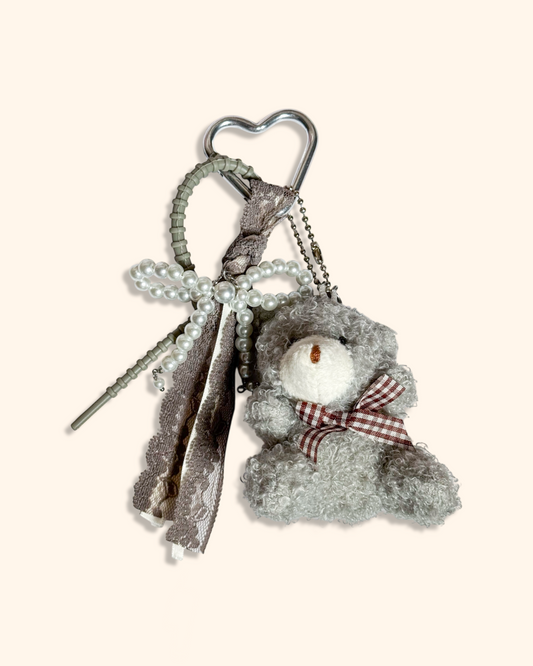 ♡ Bijou de sac ourson gris