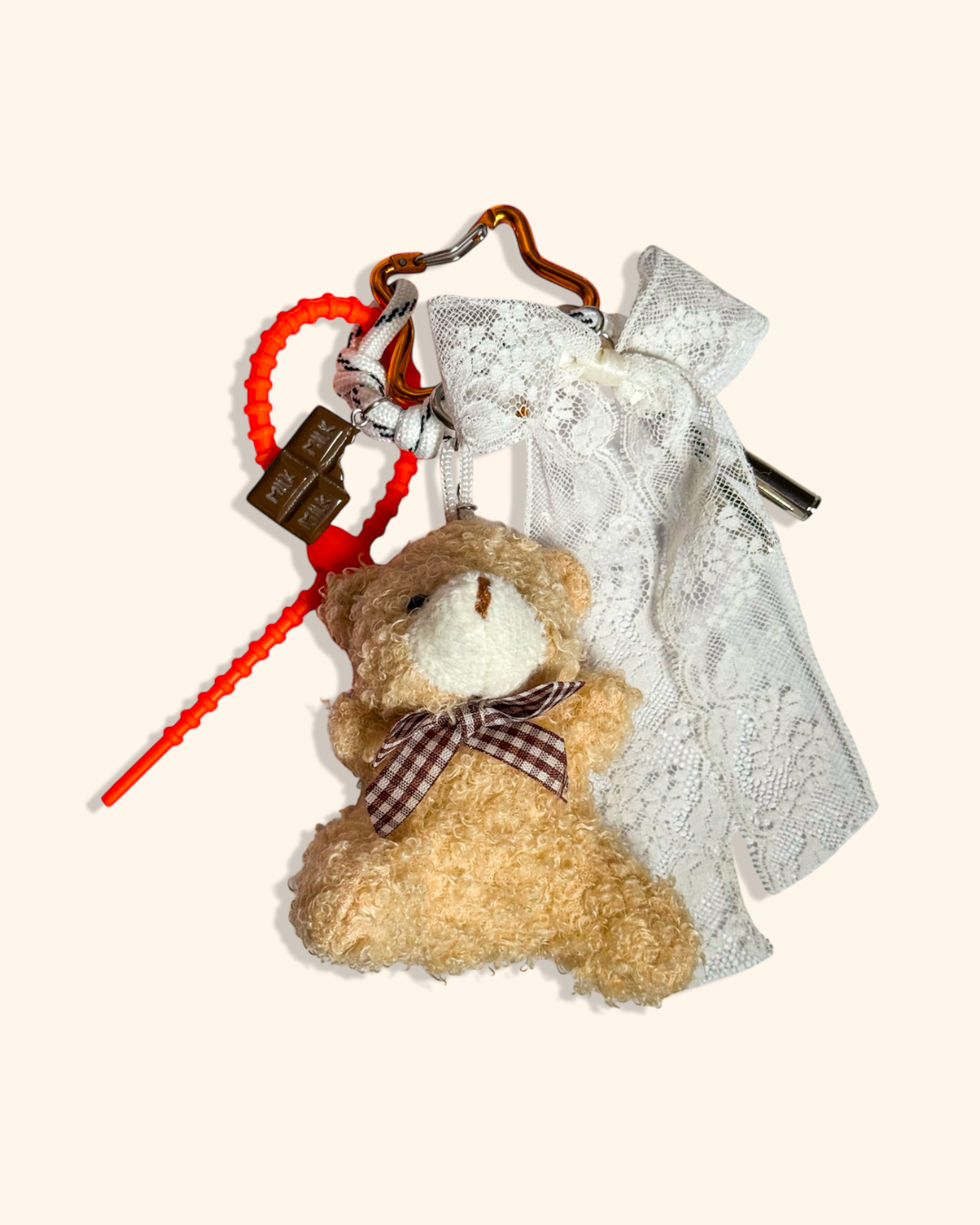 ♡ Bijou de sac ourson crème