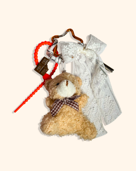 ♡ Bijou de sac ourson crème