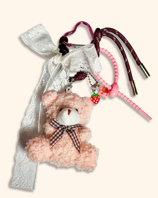 ♡ Bijou de sac ourson rose