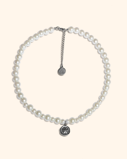 ♡ collier perles nacrées