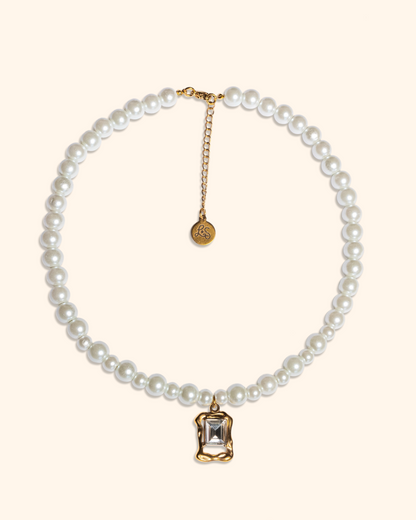 ♡ collier perles nacrées
