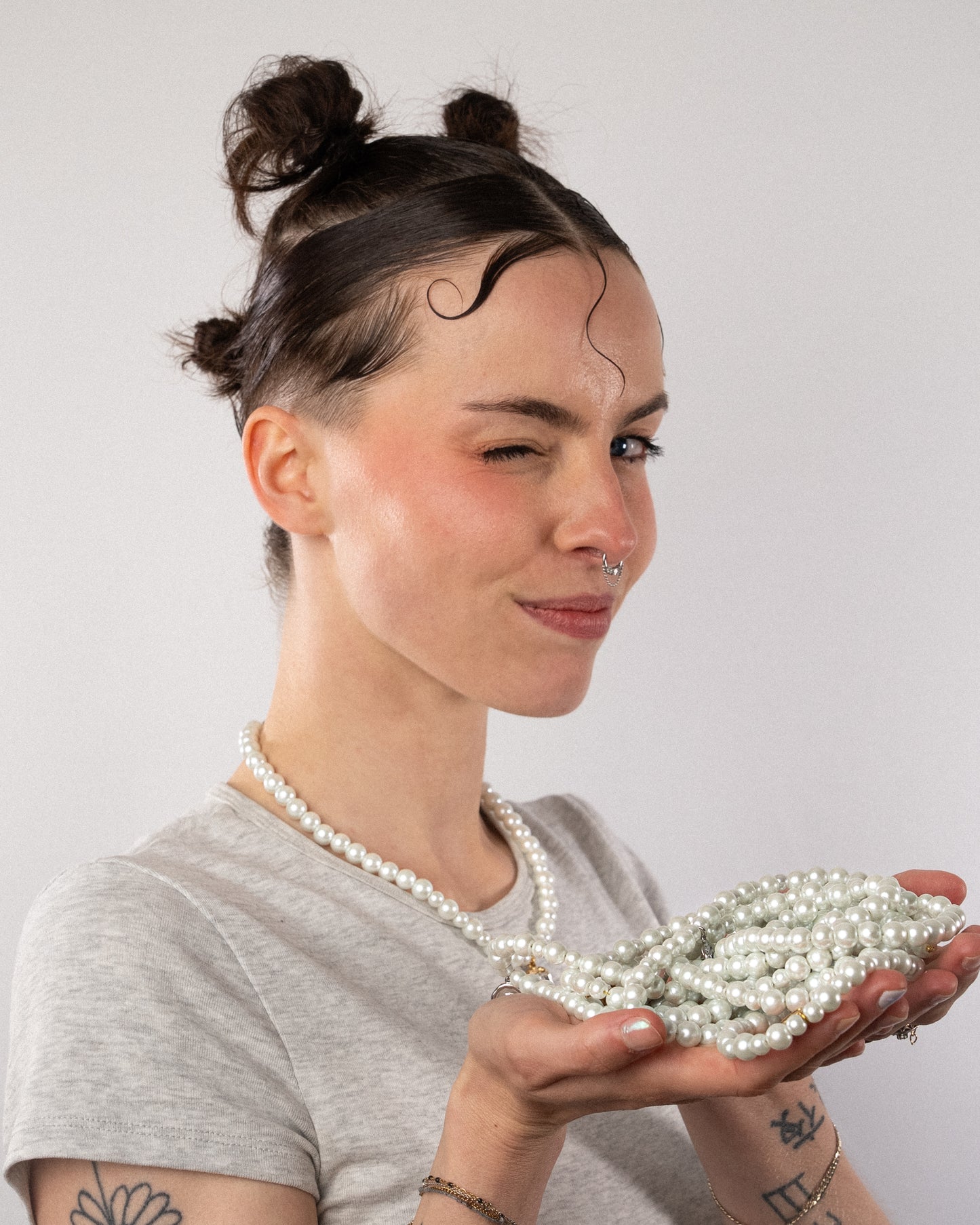 ♡ collier perles nacrées
