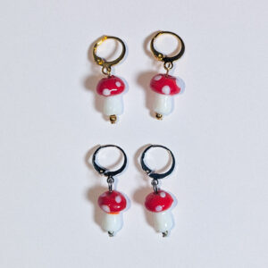 Boucles d’oreilles champignon