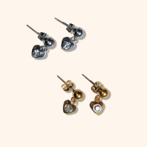 Boucles d’oreilles cœur diamants