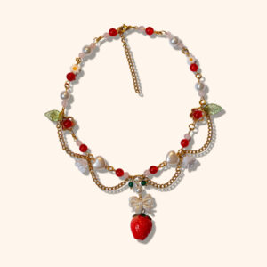 Collier fraise des bois